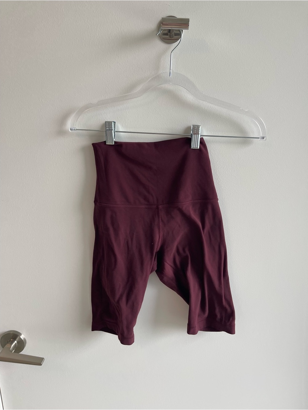 Lululemon High-Waist Red Biker Shorts